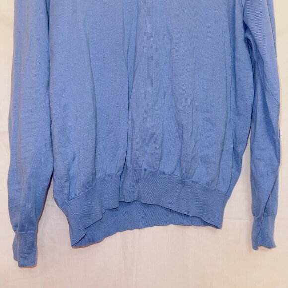 Men's Polo Ralph Lauren Golf Blue Long Sleeve V Neck Cotton Sweater size XL - Picture 5 of 6